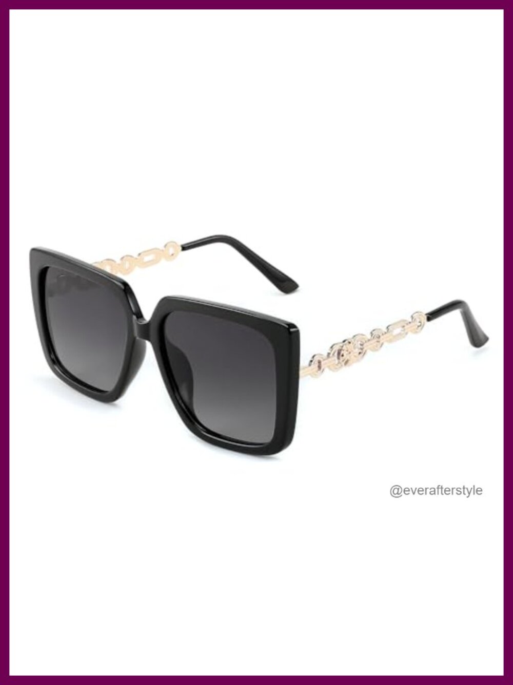 Polarized UV400 Cat Eye Oversized Square Sunglasses Retro Full Frame